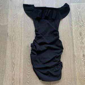 Celine short black viscose dress